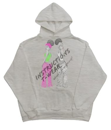 Light Grey Graphic Hoodie | Empowering Hoodie | Instructions T-Wear