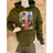 Olive Green Hoodie | Hoodie with Back Logo | Instructions T-Wear